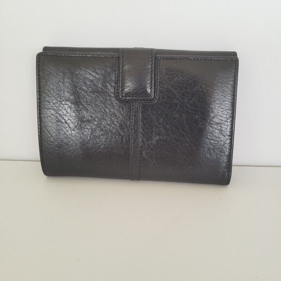 Salvatore Ferragamo Wallet Medium Black Unisex Classic Bifold Buckle Quality - Picture 2 of 15